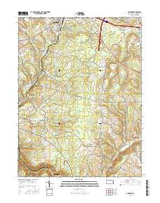 Murdock Pennsylvania Current topographic map, 1:24000 scale, 7.5 X 7.5 Minute, Year 2016