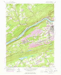 Nanticoke Pennsylvania Historical topographic map, 1:24000 scale, 7.5 X 7.5 Minute, Year 1954