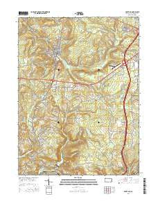 Nanty Glo Pennsylvania Current topographic map, 1:24000 scale, 7.5 X 7.5 Minute, Year 2016