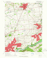 Nazareth Pennsylvania Historical topographic map, 1:24000 scale, 7.5 X 7.5 Minute, Year 1964