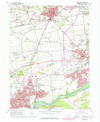 Nazareth Pennsylvania Historical topographic map, 1:24000 scale, 7.5 X 7.5 Minute, Year 1964