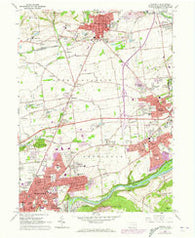 Nazareth Pennsylvania Historical topographic map, 1:24000 scale, 7.5 X 7.5 Minute, Year 1964