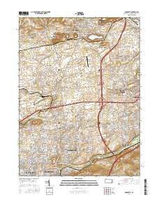 Nazareth Pennsylvania Current topographic map, 1:24000 scale, 7.5 X 7.5 Minute, Year 2016