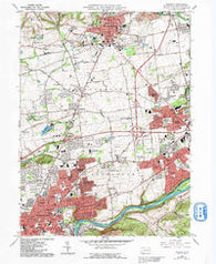 Nazareth Pennsylvania Historical topographic map, 1:24000 scale, 7.5 X 7.5 Minute, Year 1964