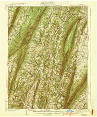 Needmore Pennsylvania Historical topographic map, 1:62500 scale, 15 X 15 Minute, Year 1939