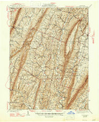 Needmore Pennsylvania Historical topographic map, 1:62500 scale, 15 X 15 Minute, Year 1939