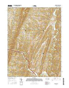 Needmore Pennsylvania Current topographic map, 1:24000 scale, 7.5 X 7.5 Minute, Year 2016