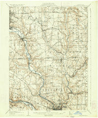 Neshannock Pennsylvania Historical topographic map, 1:62500 scale, 15 X 15 Minute, Year 1907