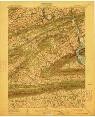 New Bloomfield Pennsylvania Historical topographic map, 1:62500 scale, 15 X 15 Minute, Year 1907