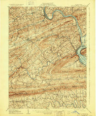 New Bloomfield Pennsylvania Historical topographic map, 1:62500 scale, 15 X 15 Minute, Year 1907
