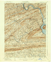 New Bloomfield Pennsylvania Historical topographic map, 1:62500 scale, 15 X 15 Minute, Year 1907