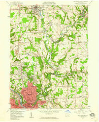 New Castle North Pennsylvania Historical topographic map, 1:24000 scale, 7.5 X 7.5 Minute, Year 1958