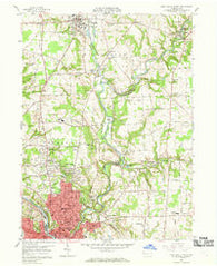 New Castle North Pennsylvania Historical topographic map, 1:24000 scale, 7.5 X 7.5 Minute, Year 1958
