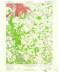 New Castle South Pennsylvania Historical topographic map, 1:24000 scale, 7.5 X 7.5 Minute, Year 1958