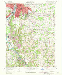 New Castle South Pennsylvania Historical topographic map, 1:24000 scale, 7.5 X 7.5 Minute, Year 1958