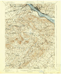 New Cumberland Pennsylvania Historical topographic map, 1:62500 scale, 15 X 15 Minute, Year 1906