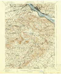 New Cumberland Pennsylvania Historical topographic map, 1:62500 scale, 15 X 15 Minute, Year 1906
