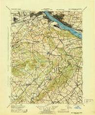 New Cumberland Pennsylvania Historical topographic map, 1:62500 scale, 15 X 15 Minute, Year 1943