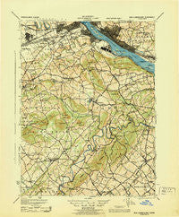 New Cumberland Pennsylvania Historical topographic map, 1:62500 scale, 15 X 15 Minute, Year 1943