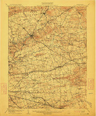 New Holland Pennsylvania Historical topographic map, 1:62500 scale, 15 X 15 Minute, Year 1908
