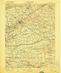 New Holland Pennsylvania Historical topographic map, 1:62500 scale, 15 X 15 Minute, Year 1908