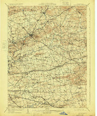 New Holland Pennsylvania Historical topographic map, 1:62500 scale, 15 X 15 Minute, Year 1908