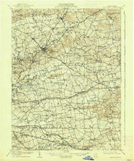 New Holland Pennsylvania Historical topographic map, 1:62500 scale, 15 X 15 Minute, Year 1908