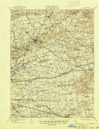 New Holland Pennsylvania Historical topographic map, 1:62500 scale, 15 X 15 Minute, Year 1908