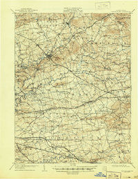 New Holland Pennsylvania Historical topographic map, 1:62500 scale, 15 X 15 Minute, Year 1908