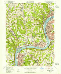 New Kensington West Pennsylvania Historical topographic map, 1:24000 scale, 7.5 X 7.5 Minute, Year 1953