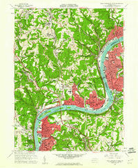 New Kensington West Pennsylvania Historical topographic map, 1:24000 scale, 7.5 X 7.5 Minute, Year 1960