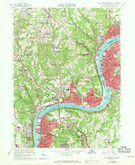 New Kensington West Pennsylvania Historical topographic map, 1:24000 scale, 7.5 X 7.5 Minute, Year 1960