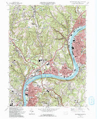 New Kensington West Pennsylvania Historical topographic map, 1:24000 scale, 7.5 X 7.5 Minute, Year 1993