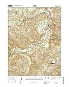 New Galilee Pennsylvania Current topographic map, 1:24000 scale, 7.5 X 7.5 Minute, Year 2016