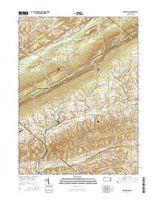 New Tripoli Pennsylvania Current topographic map, 1:24000 scale, 7.5 X 7.5 Minute, Year 2016