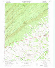Newburg Pennsylvania Historical topographic map, 1:24000 scale, 7.5 X 7.5 Minute, Year 1966