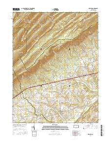 Newburg Pennsylvania Current topographic map, 1:24000 scale, 7.5 X 7.5 Minute, Year 2016