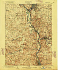 Newcastle Pennsylvania Historical topographic map, 1:62500 scale, 15 X 15 Minute, Year 1904