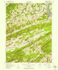 Newport Pennsylvania Historical topographic map, 1:24000 scale, 7.5 X 7.5 Minute, Year 1952