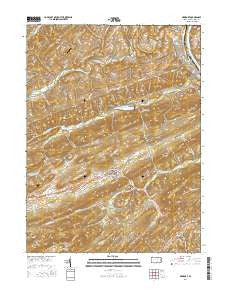 Newport Pennsylvania Current topographic map, 1:24000 scale, 7.5 X 7.5 Minute, Year 2016