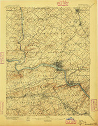 Norristown Pennsylvania Historical topographic map, 1:62500 scale, 15 X 15 Minute, Year 1896