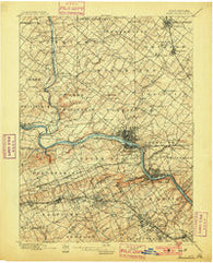 Norristown Pennsylvania Historical topographic map, 1:62500 scale, 15 X 15 Minute, Year 1895