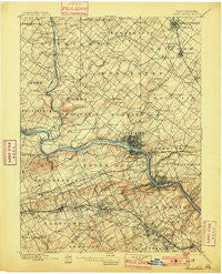 Norristown Pennsylvania Historical topographic map, 1:62500 scale, 15 X 15 Minute, Year 1895