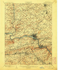 Norristown Pennsylvania Historical topographic map, 1:62500 scale, 15 X 15 Minute, Year 1895