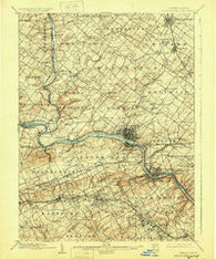 Norristown Pennsylvania Historical topographic map, 1:62500 scale, 15 X 15 Minute, Year 1895