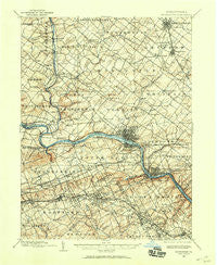 Norristown Pennsylvania Historical topographic map, 1:62500 scale, 15 X 15 Minute, Year 1894