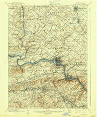 Norristown Pennsylvania Historical topographic map, 1:62500 scale, 15 X 15 Minute, Year 1895