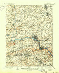 Norristown Pennsylvania Historical topographic map, 1:62500 scale, 15 X 15 Minute, Year 1895