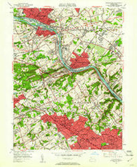 Norristown Pennsylvania Historical topographic map, 1:24000 scale, 7.5 X 7.5 Minute, Year 1952