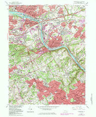 Norristown Pennsylvania Historical topographic map, 1:24000 scale, 7.5 X 7.5 Minute, Year 1966